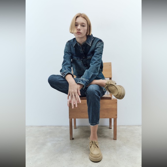 🆕 Zara Flat Suede Shoes SIZE 8 - Picture 2 of 7